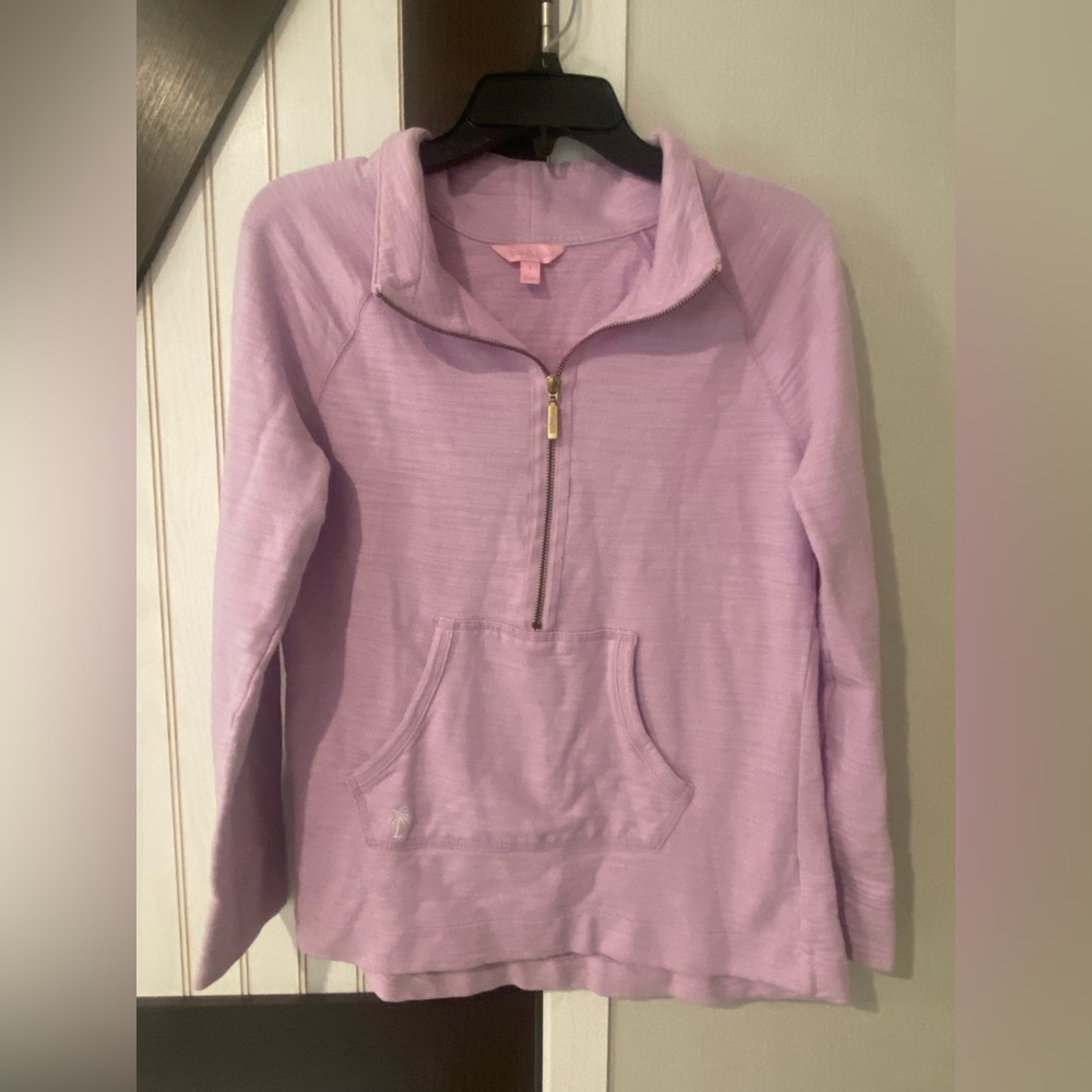 Lilly Pulitzer Lavender Pullover Half-Zip Sweatshirt